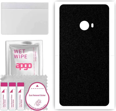 Produktbild von apgo Rückseite Schutzfolie, Skin, kompatibel mit Xiaomi Mi Note 2, Hinten Displayschutzfolie aus Vinylfolie, kratzfest, einfache Montage - Mattschwarz