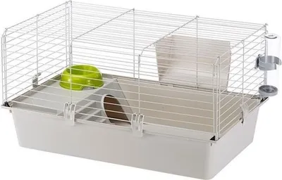 Zdjęcie produktu dla Klatka dla gryzoni Ferplast Cavie 80X1, 77 x 48 x 42 cm, szara, z akcesoriami
