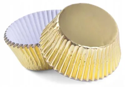 Produktbild von Galaxy 50 Papier-Muffinförmchen Gold Backförmchen
