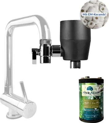 Produktbild von rivaALVA-S Viva Wasserfilter am Wasserhahn - Schwarz
