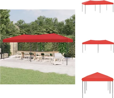 Produktbild von vidaXL Partyzelt Faltbar Rot 3x6 m -  Pavillons & Partyzelte