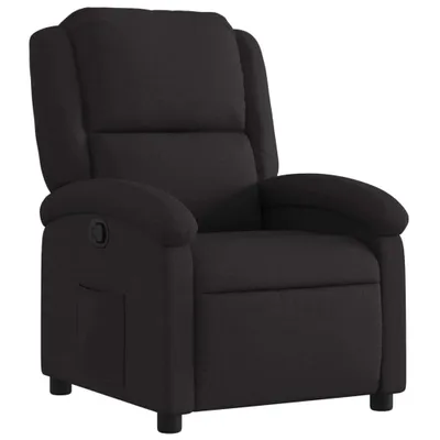 Image de vidaXL Fauteuil relax noir tissu