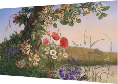 Produktbild von Selbstklebende Fototapete - Wandbilder für Wohnzimmer - 416x254 - Dekorative Wandfolie - Modernes Design für Wanddekoration - Tapeten für Innenräume - Blumenidylle