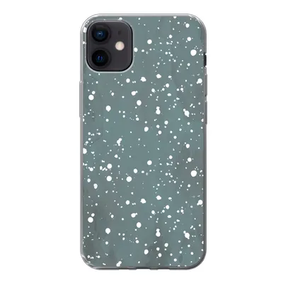 Produktbild von MuchoWow® Handyhülle Schutzhülle Hülle für iPhone 12 mini Polka dots - Grün - Weiß Silikon Softcase Handy Hülle - Bild