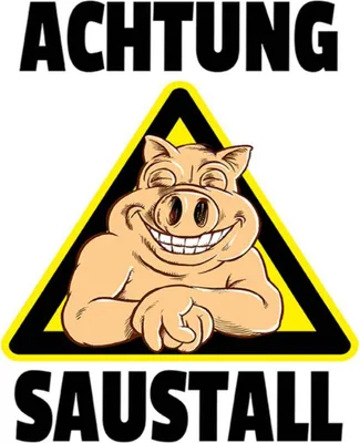 Produktbild von vianmo Holzschild 40x30 cm Tiere Schwein Achtung Saustall