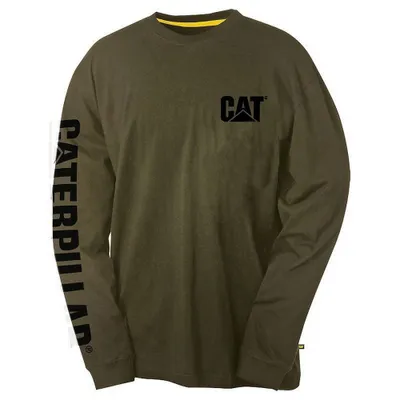 Produktbild von Caterpillar Herren T-Shirt mit Logo, langärmlig FS4642 (S) (Grün)