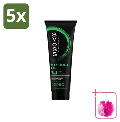 Obrázok produktu pre 5 kusov gélu na vlasy Syoss Max Hold – 250 ml – balenie s 5 kusmi