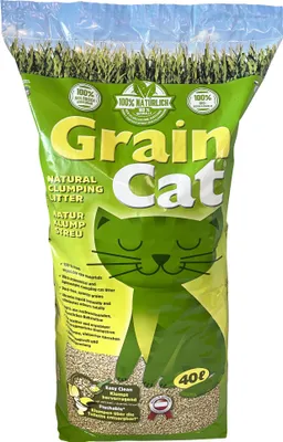 Produktbild von Grain Cat Öko- Katzenstreu Natur-Klumpstreu 40 Liter Katzenstreu klumpend