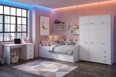Produktbild von Parisot Kinderzimmer-Set Sleep 42 Weiss, 4-teilig