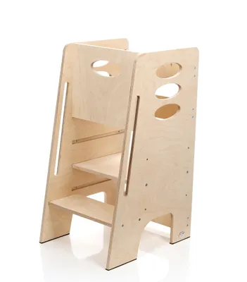 Produktbild von Kids Helper Lernturm Oval Montessori Küchenhelfer Tritthocker Kinder Kindermöbel MDF