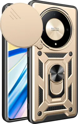Produktbild von Hülle für Honor X9b Magnetische Ring Ständer Halter Dia Kameraschutz TPU Bumper Silikon Schutzhülle Gold