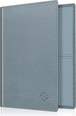 Produktbild von Fintie Fahrzeugschein Hülle für Zulassungsbescheinigung - Ultradünne Leichte Fahrzeugscheinetui Kreditkartenetui aus Kunstleder Tasche für KFZ Fahrzeugschein/Ausweis/Karten, Blaugrau
