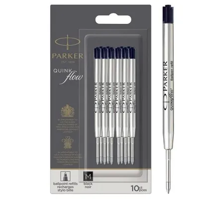 Zdjęcie produktu dla PARKER 2119153 PARKER biros duży wkład QUINKflow, opakowanie blistrowe 10 szt