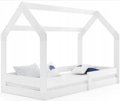 Obrázek produktu pro Postel domeček Interbeds 87 x 164 bílá včetně roštu a matraci