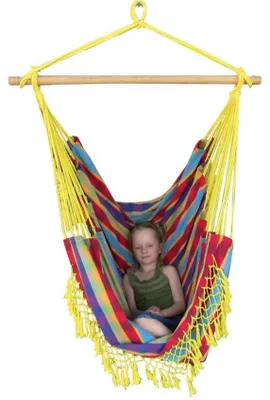 Obrázek produktu pro Vivere B523, Závěsná houpací síť, 113,4 kg, 1 člověk/lidí, Bavlna, Vícebarevný, Dřevo
