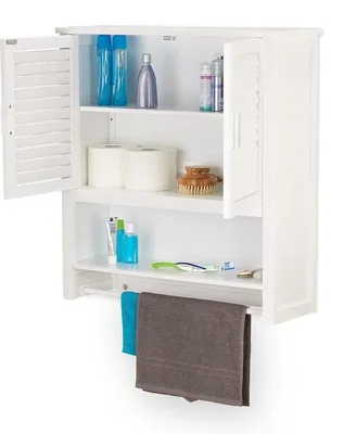 Immagine prodotto di Scaffale da parete in bambù per il bagno - 66 x 62 x 20 cm