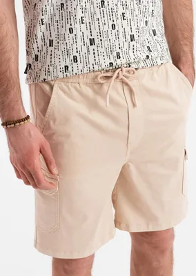 Immagine prodotto di Ombre Clothing Pantaloncini di tela da uomo Ramiro beige M