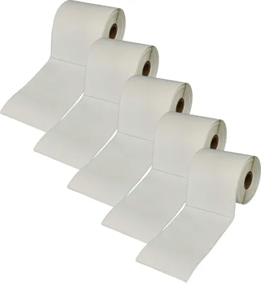 Produktbild von vhbw 5x Rolle 278 Etiketten Ersatz für Brother RD-S02E1 für Drucker - 152mm x 102mm Weiß