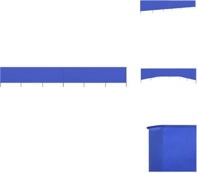 Zdjęcie produktu dla vidaXL 6-częściowy parawan z tkaniny 800 x 120 cm lazurowy niebieski - Parasole i osłony przeciwsłoneczne