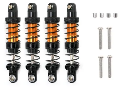Produktbild von 4 Stueck verstellbare 70 mm Metall-Stossdaempfer-Daempfer fuer 1/10 CC01 ferngesteuertes Crawler-Gelaendewagen