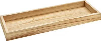 Obrázek produktu pro 1.08 Dřevěný podnos s vysokým okrajem - cca 40 x 14 x 4 cm - dekorace v přírodní barvě