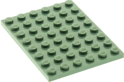 Produktbild von 1x Lego Bau Platte 6x8 Basic sand grün Harry Potter Schloss 4842 4595790 3036