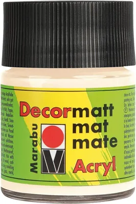 Produktbild von Marabu Acrylfarbe "Decormatt" elfenbein 50 ml im Glas