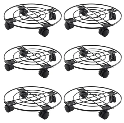 Immagine prodotto di Solidchoice - 6 supporti per piante in metallo con ruote