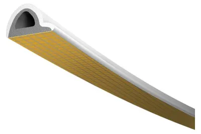Zdjęcie produktu dla Uszczelki do okien i drzwi TLT, profil P 100 B, 9 x 5,5 mm, białe, 2 x 50 m