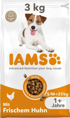 Imagen del producto de Iams, alimento para perros adultos de razas pequeñas y medianas, sabor a pollo, 3 kg