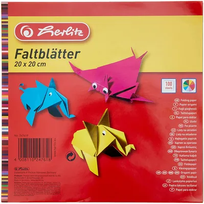 Produktbild von herlitz Faltblätter, 200 x 200 mm, farbig sortiert
