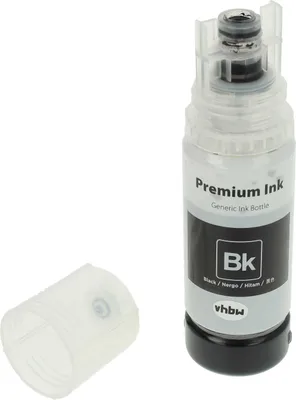 Produktbild von vhbw Nachfülltinte kompatibel mit Epson ET-2700, ET-2714, ET-2750, ET-2715, ET-3700, ET-2726, ET-3750, ET-4750 Drucker - Refilltinte Dye Schwarz, 70ml