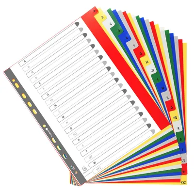 Produktbild von Exacompta 20-teiliges Farbregister PP A-Z DIN A4+ farblich sortiert
