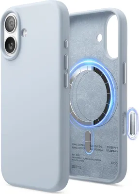 Zdjęcie produktu dla Etui na telefon komórkowy ELAGO do iPhone 17, silikonowe etui Magsafe, jasnoniebieskie