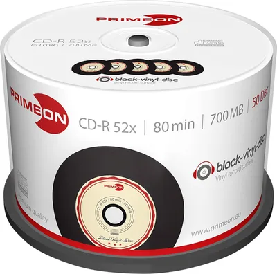 Image de Primeon 2761108 Blank CD-R 80 700 MB 50 pc(s) Spindle Vinyl