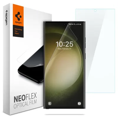 Produktbild von Spigen Neo Flex, Samsung, Galaxy S23 Ultra, Tropfsicher, Staubresistent, Kratzresistent, Transparent, 2 Stück(e)