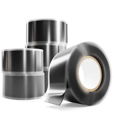 Produktbild von ABSINA 6x selbstverschweißendes Isolierband 25 mm x 3 m schwarz - Silikonband, Dichtungsband, Reparaturband, Industrieband