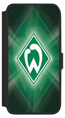 Produktbild von NIVOCASE Klapphülle für Samsung Galaxy A17 5G  Handyhülle aus Kunst Leder NIVOflip schwarz Offizielles Lizenzprodukt SV Werder Bremen Wappen