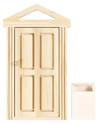 Image de Mini boîte à lettres et à portes en bois.