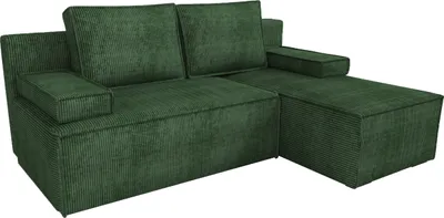 Produktbild von BroMARKT Ecksofa mit Schlaffunktion Caspar Grün Cord Rechts