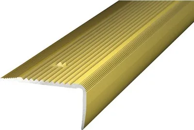 Produktbild von Prinz Treppenkantenprofil Alu gold gelocht 45 x 23 x 2700 mm