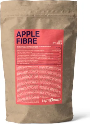 A brown paper bag with a red label containing product information and branding.