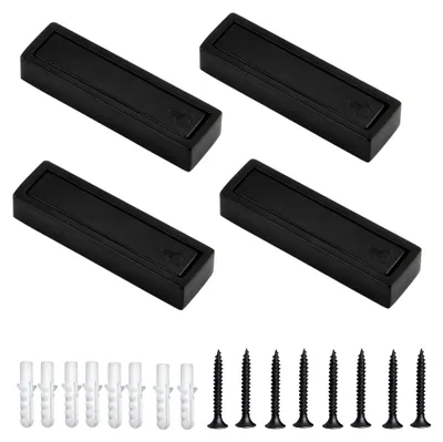 Produktbild von 4 Stück Faltbarer Wandhaken, Faltbare Wandhaken aus Zinklegierung, Kleiderhaken Klappbar, Kleiderhaken Wand Klappbar inkl Schrauben, Klapphaken für Badezimmer Küche Flur (Schwarz)