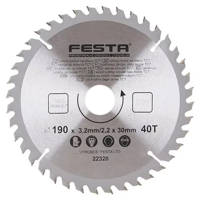 Obrázek produktu pro Kotouč pilový FESTA SK 190/3.2/30mm 40T 22320