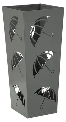 Image de Porte-parapluies 19 x 48 x 19 cm, métal gris