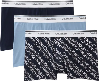 Produktbild von Calvin Klein Herren 3er Pack Boxershorts Trunks Balance mit Logobund, Mehrfarbig