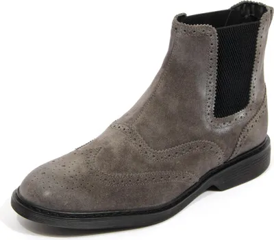 Produktbild von H3800 beatles uomo HOGAN H576 man suede chelsea boots grey