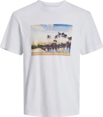 Produktbild von JACK&JONES ORIGINALS JORTAMPA GRAPHIC TEE SS CREW NECK Bright White M