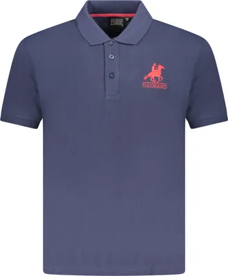 Immagine prodotto di Polo blu da uomo, manica corta con ricamo e logo