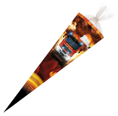 Produktbild von Nestler Schultüte Flammenheld 70cm mit Tüllverschluss und Sound